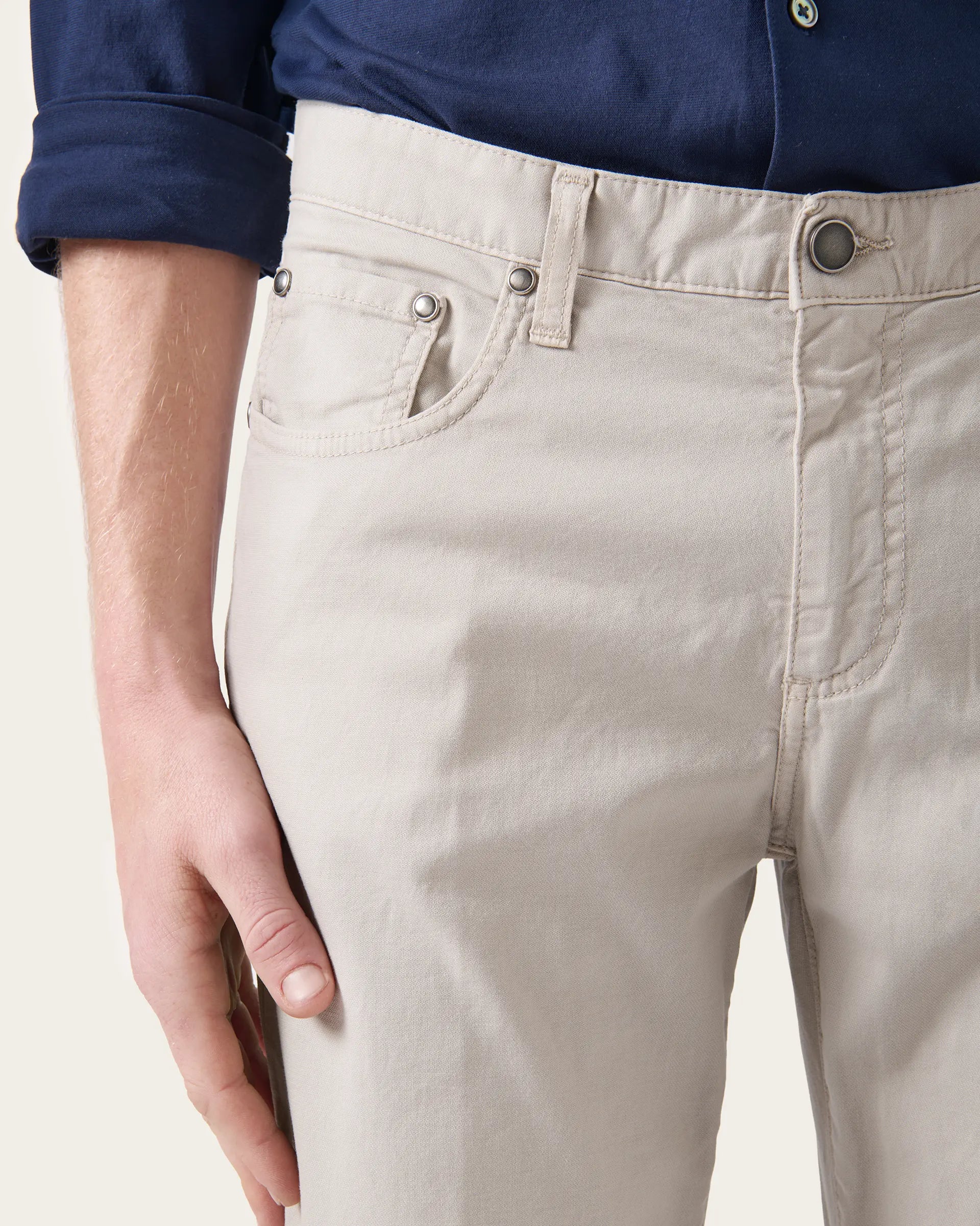 5 pockets perla in cotone twill stretch