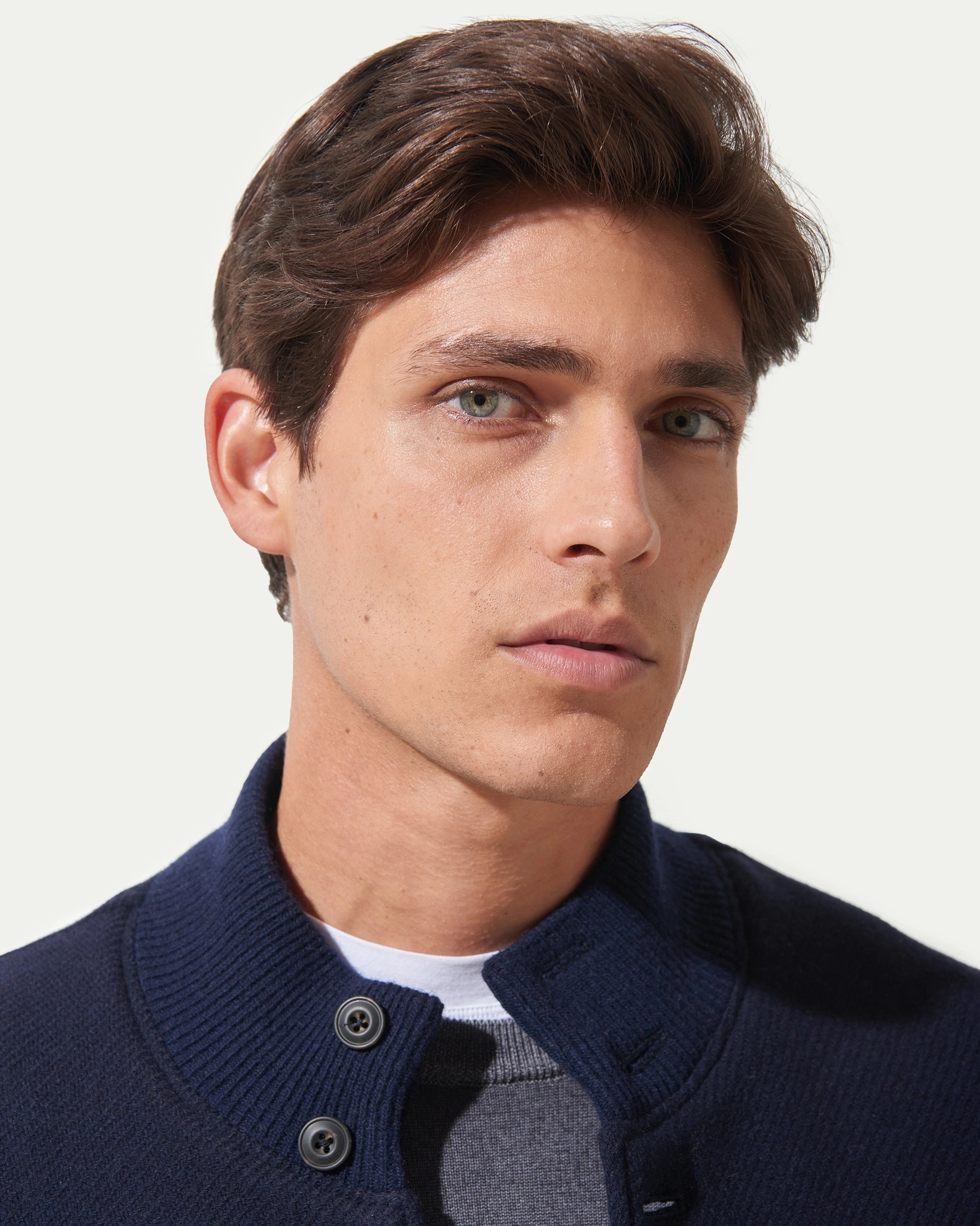 Bomber Blu in jersey diagonale