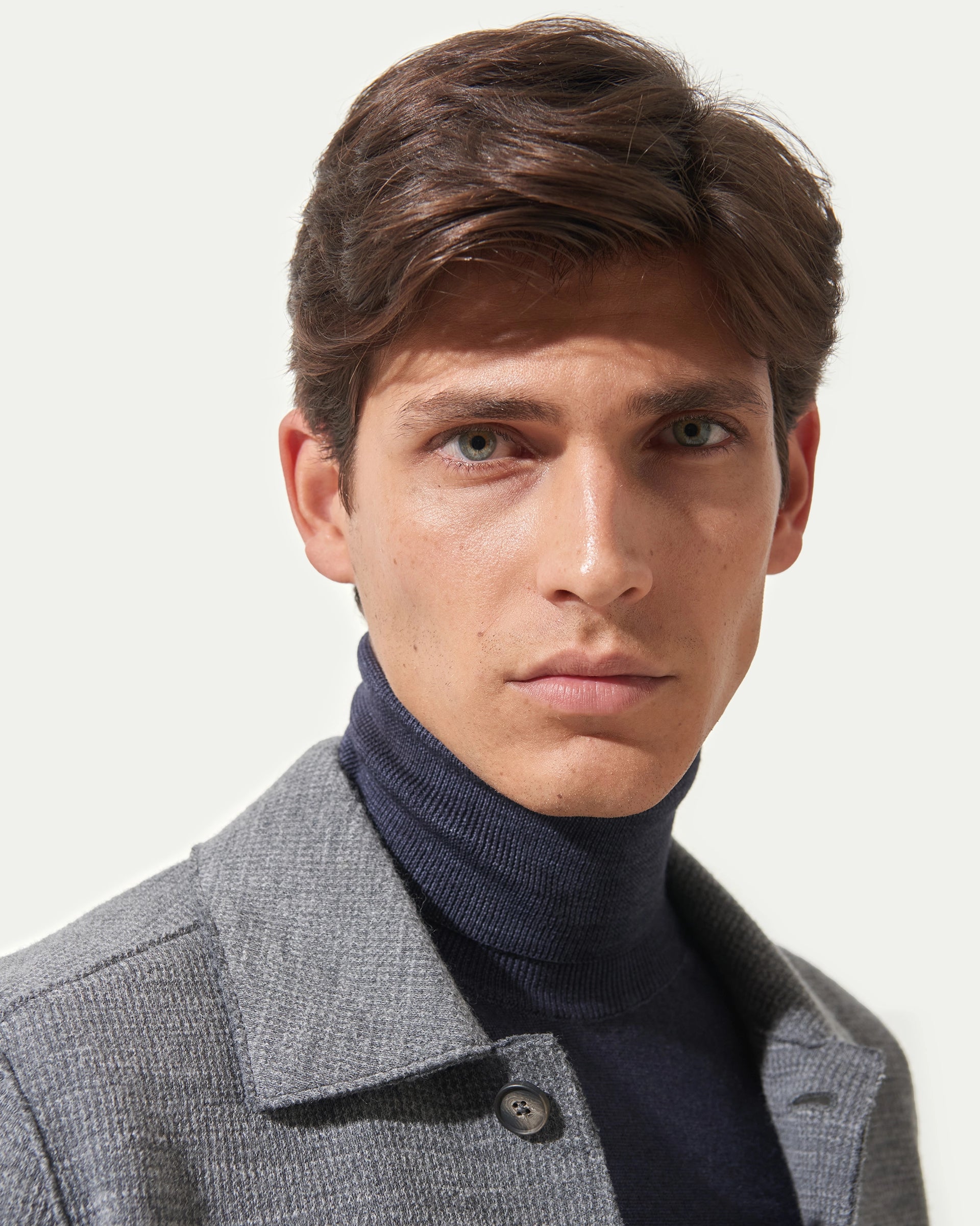 Shirt Jacket grigia in jersey