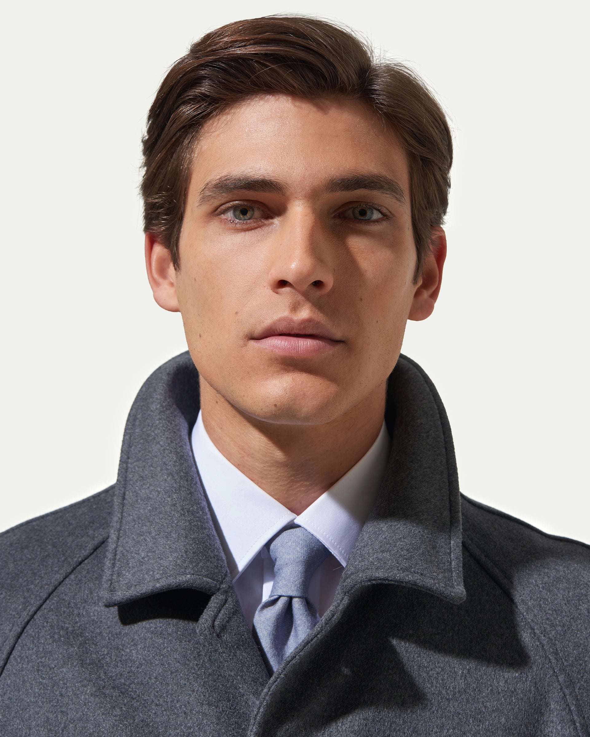 Cappotto Grigio in misto lana e cashmere