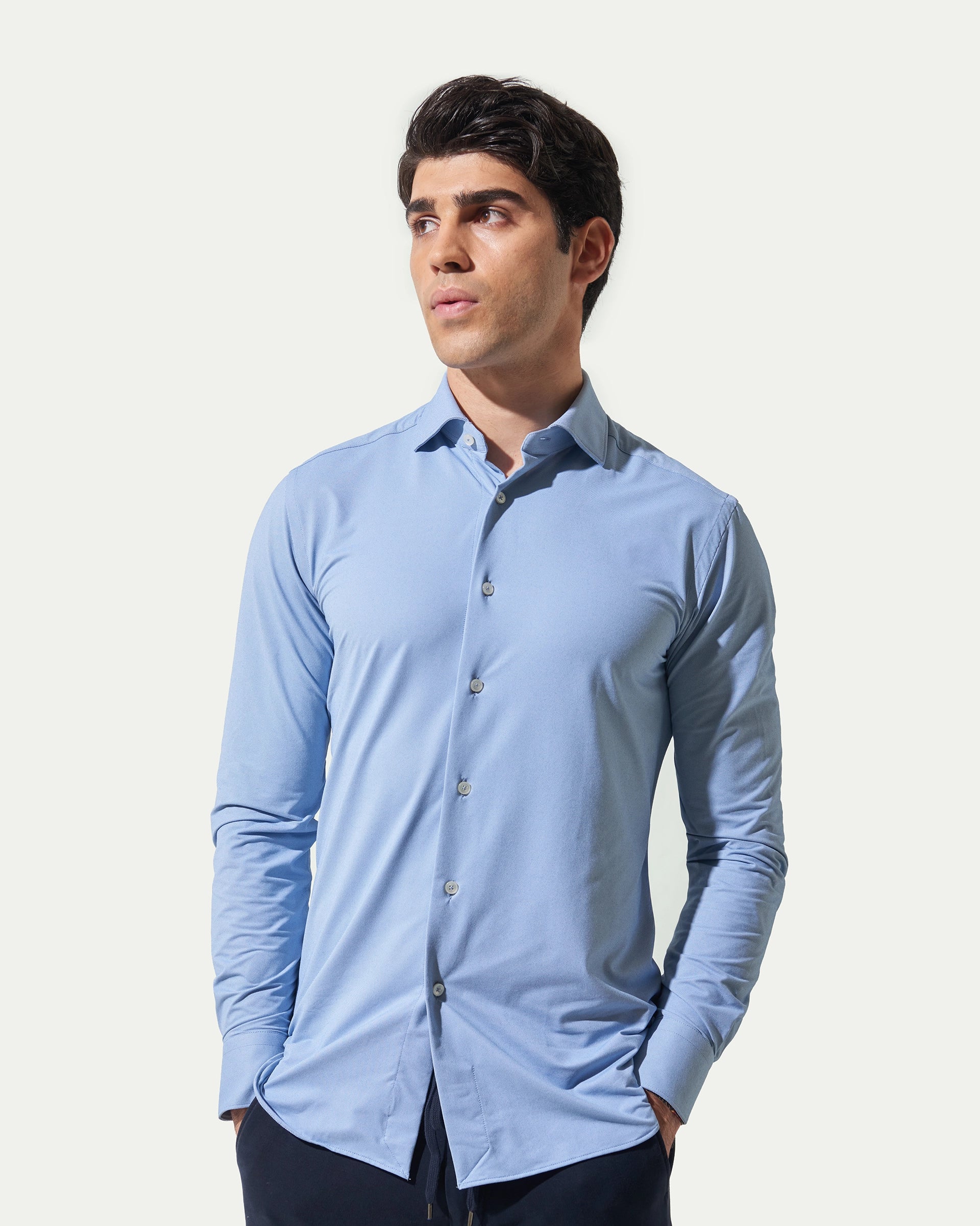 Light blue active stretch shirt