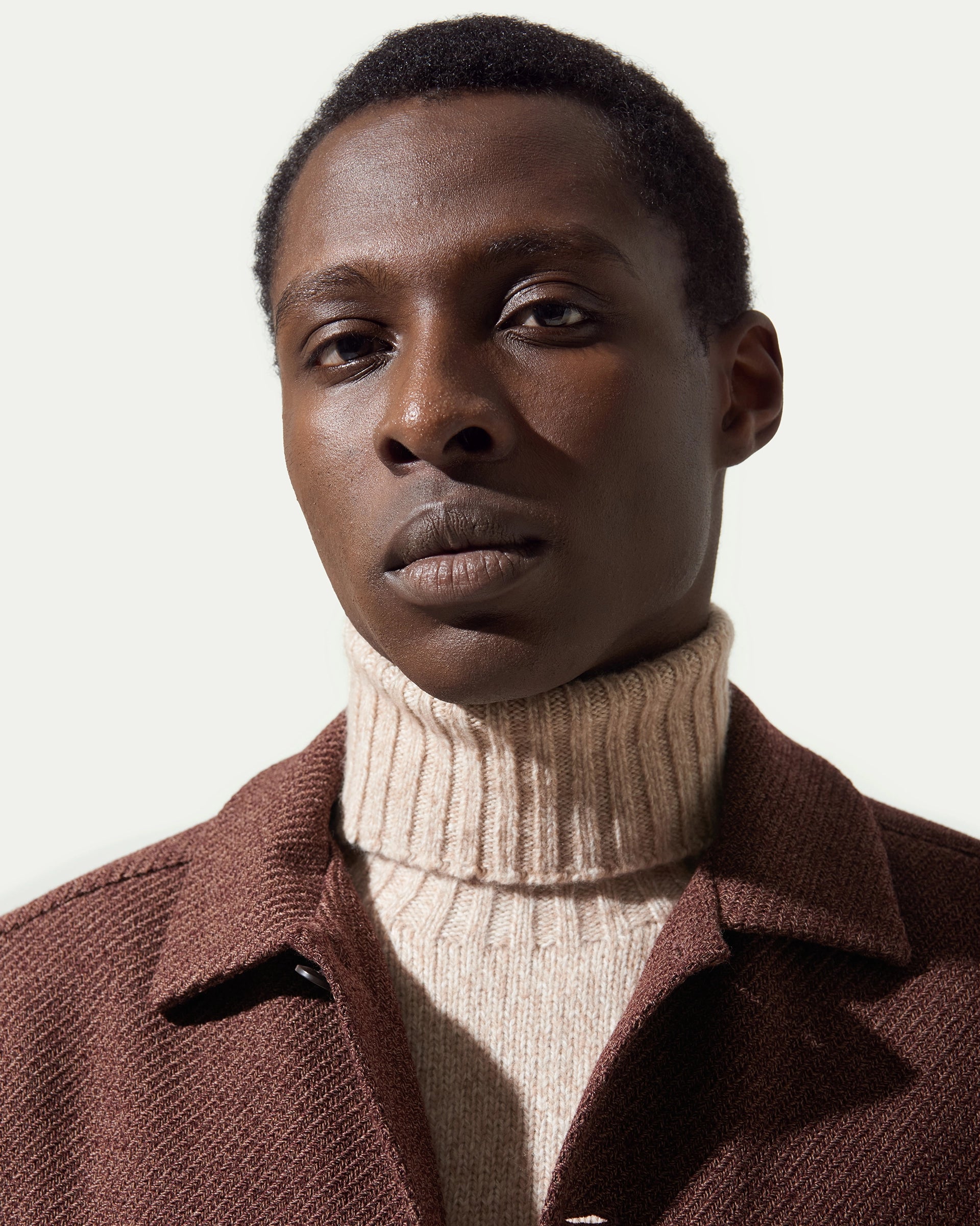 Shirt Jacket ruggine in lana stretch