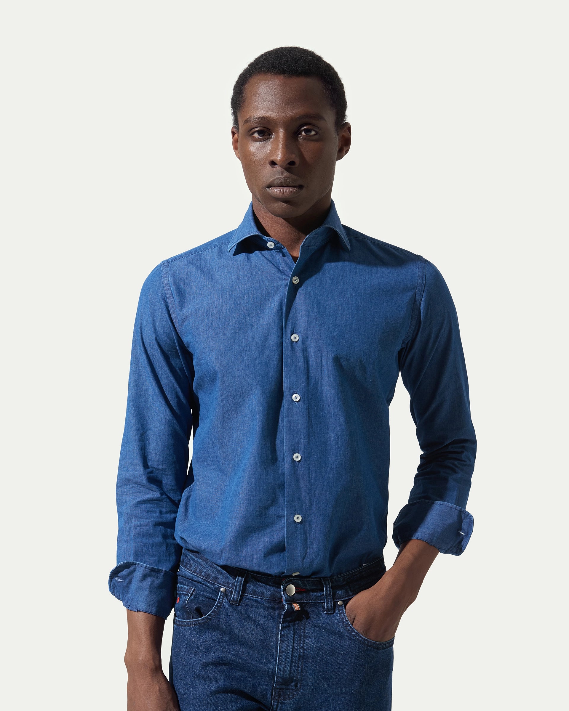 Pure cotton denim shirt