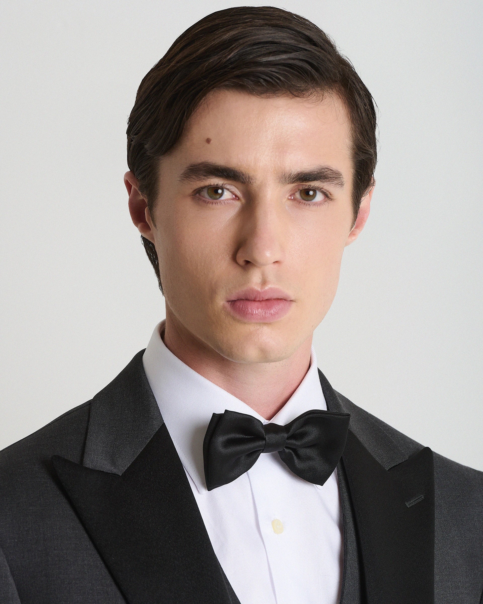 Smoking  Nero pura lana tessuto Loro Piana Zelander