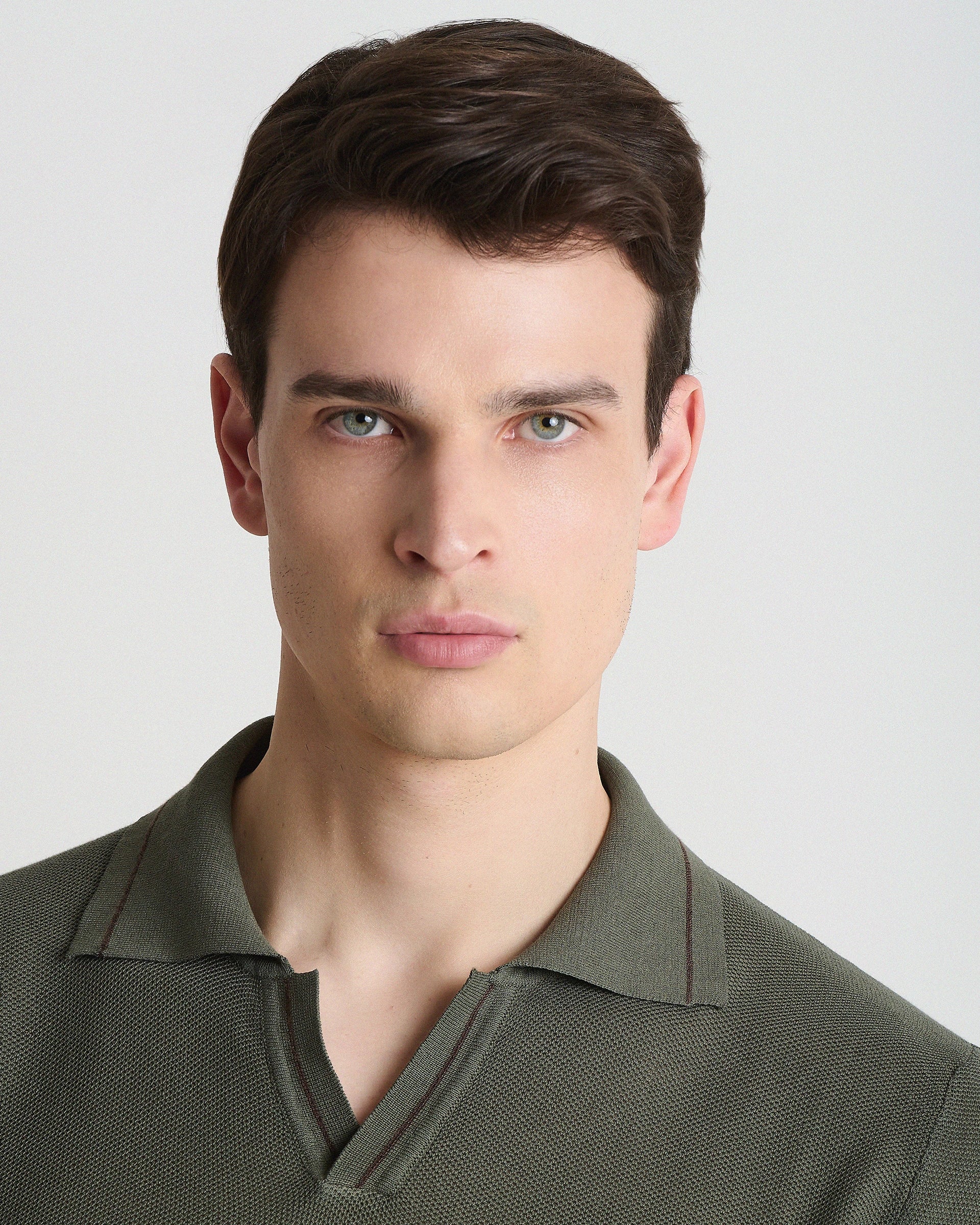 Polo derby militare in puro cotone punto piquet