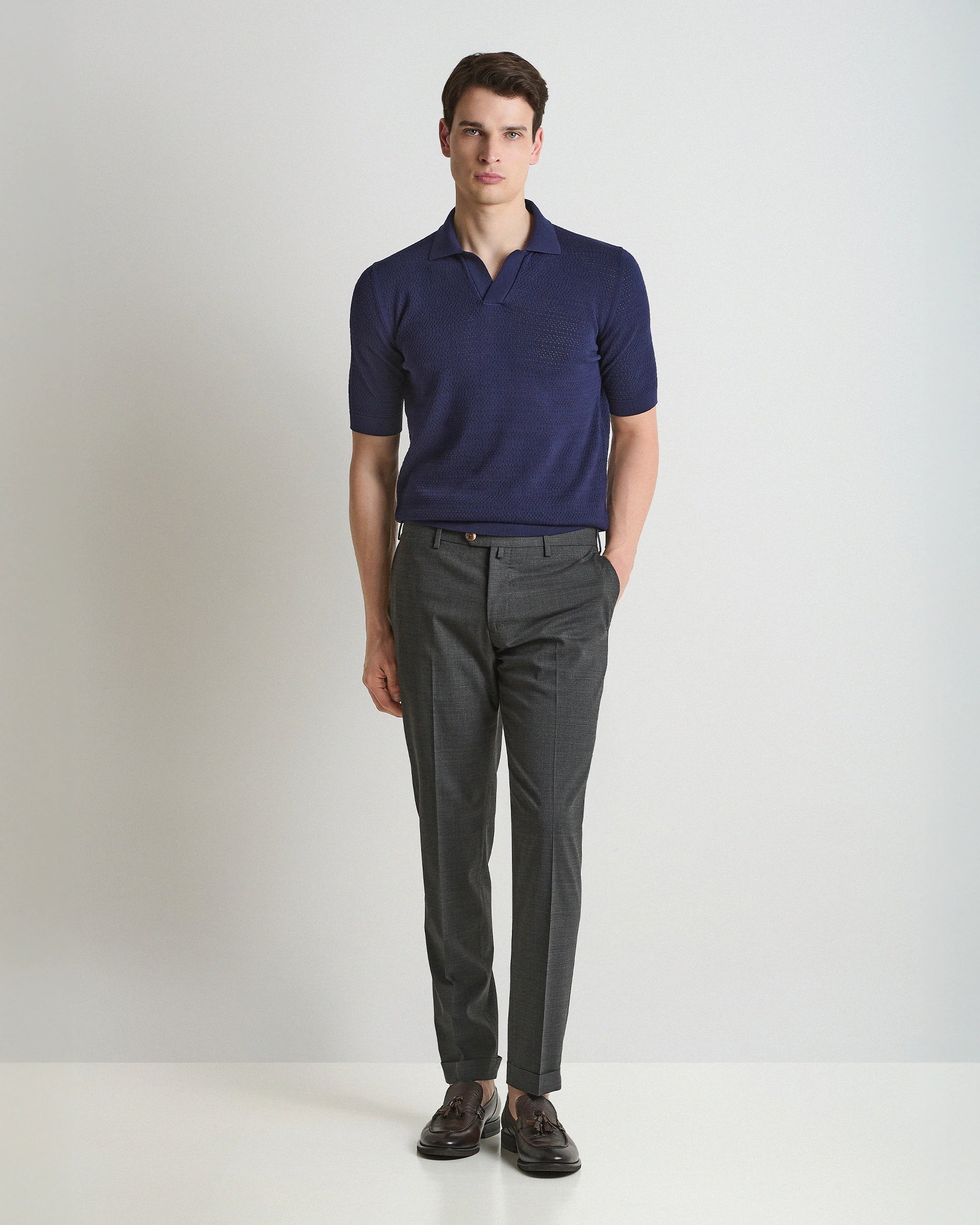 Pantalone impeccabile grigio in lana stretch