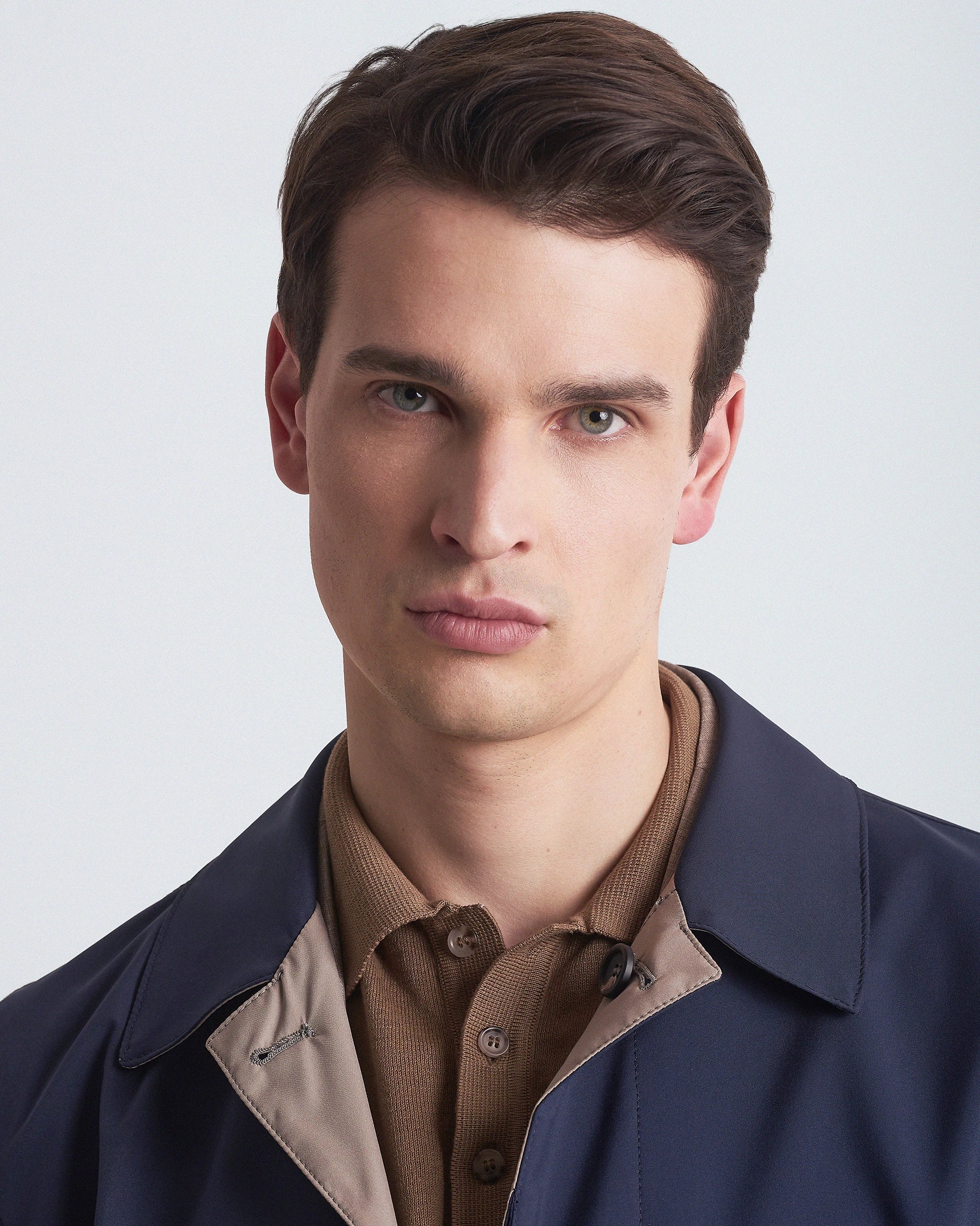 Trench  Blu/beige reversibile