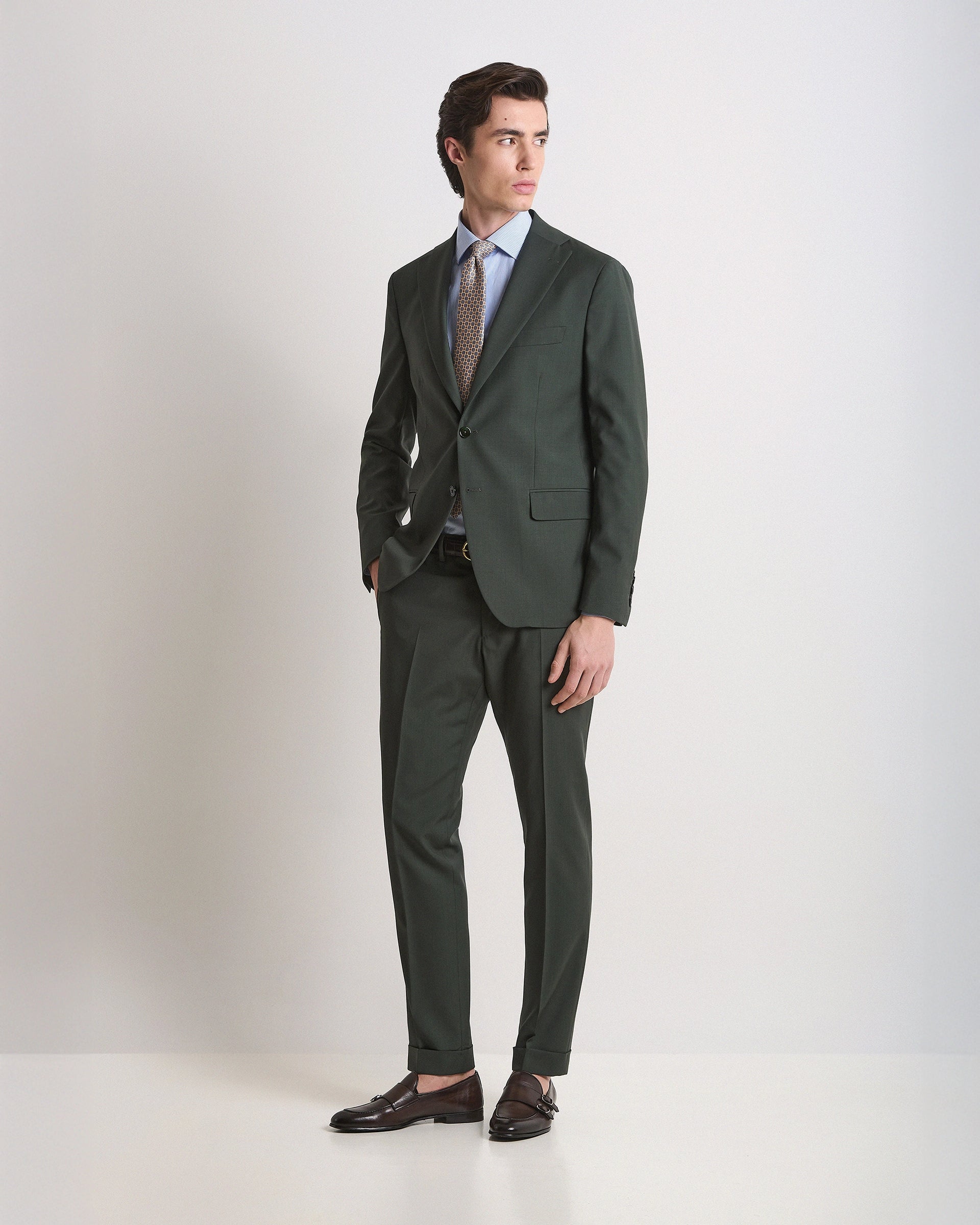 Abito Verde in pura lana tessuto Ermenegildo Zegna Tropical