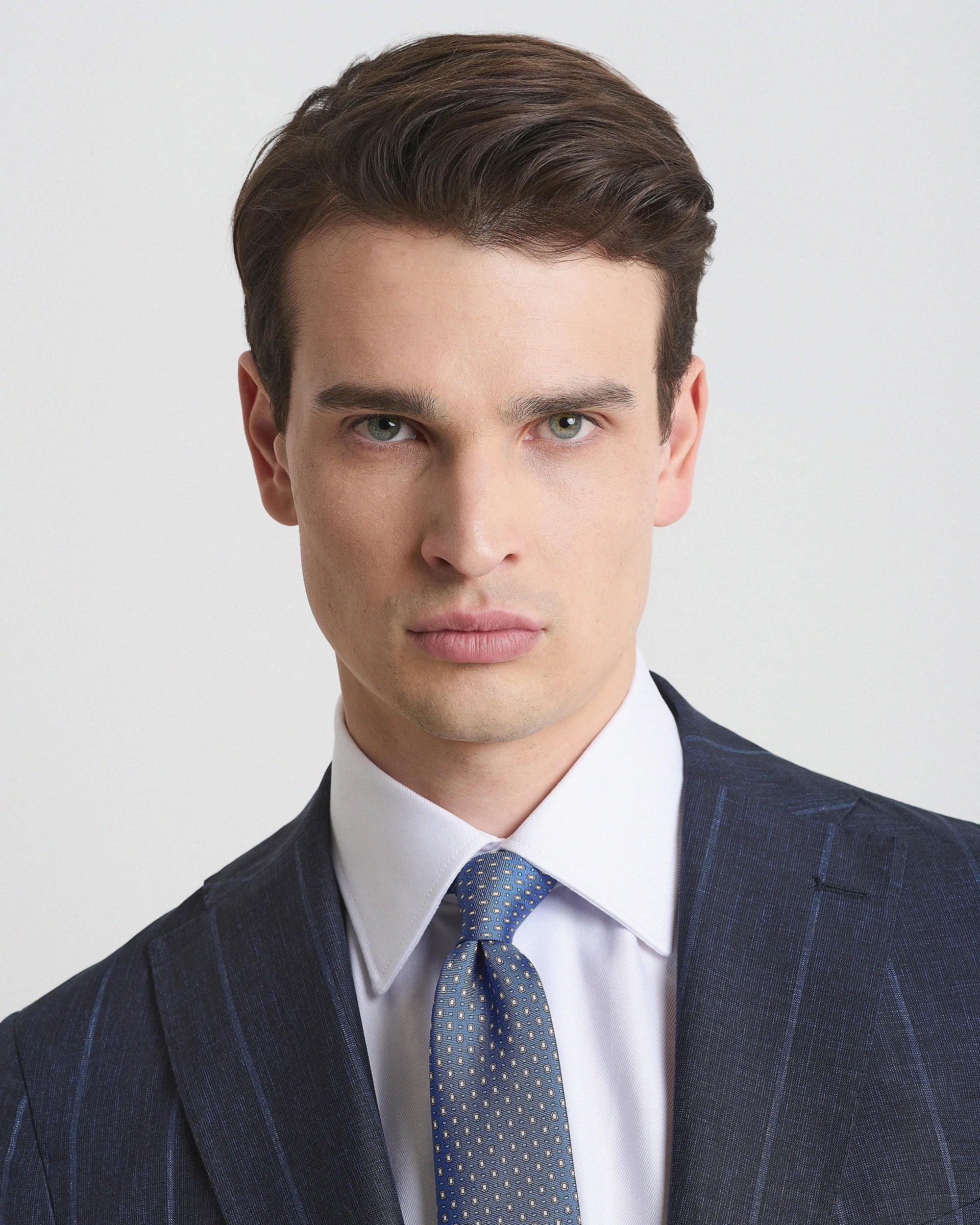 Abito Gessato Blu in pura lana tessuto Vitale Barberis & Canonico Vintage