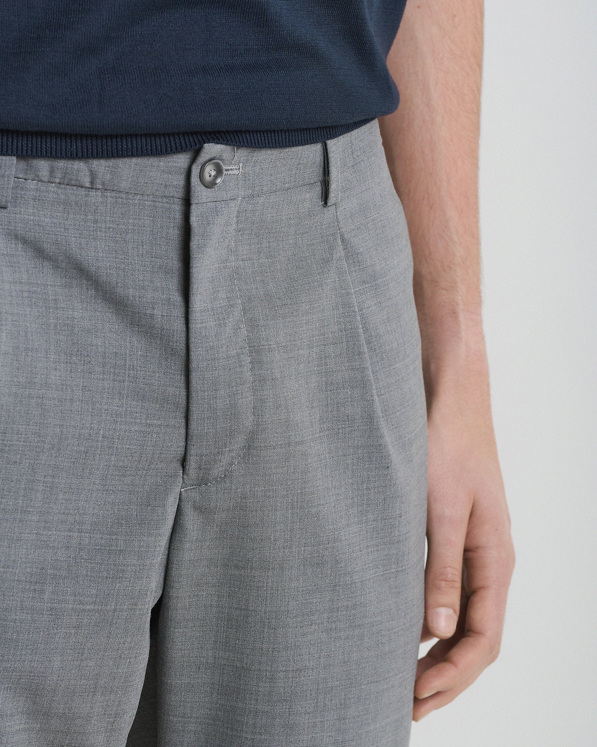 Pantalone grigio in lana tecnica stretch