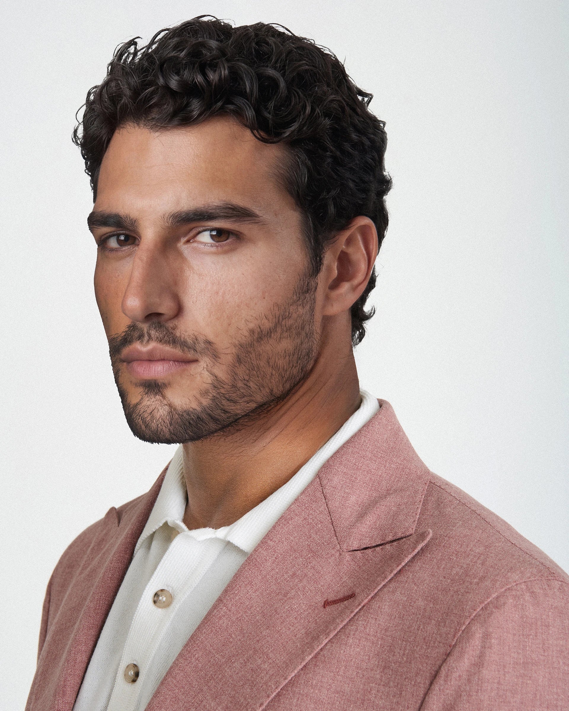Pink Wool, Cotton, and Silk Jacket – Vitale Barberis Canonico “Vintage” Fabric