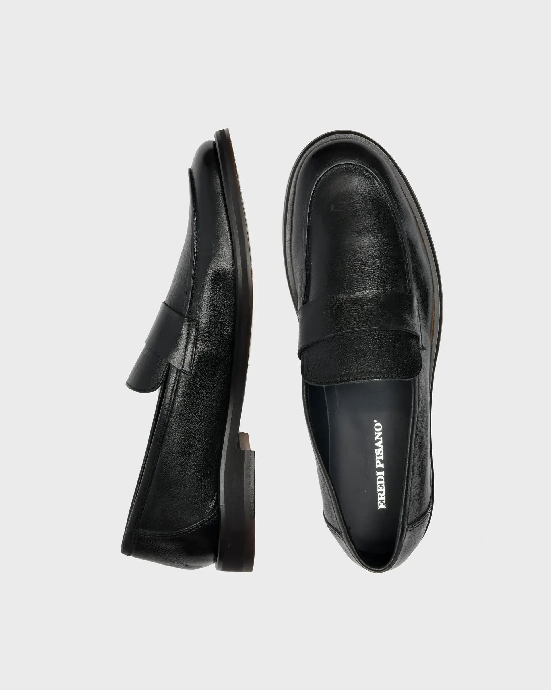 Black calfskin moccasin