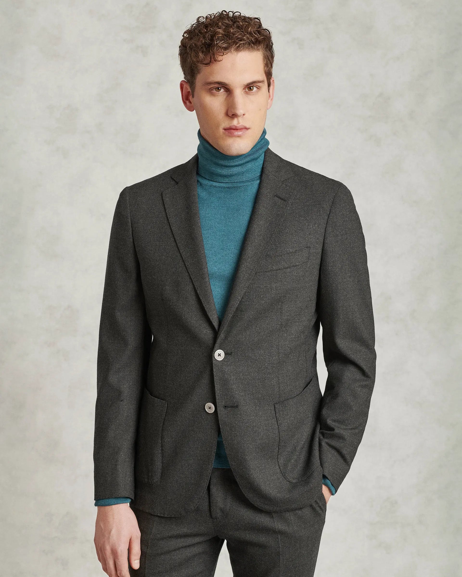 Charcoal Grey Wool stretch Suits