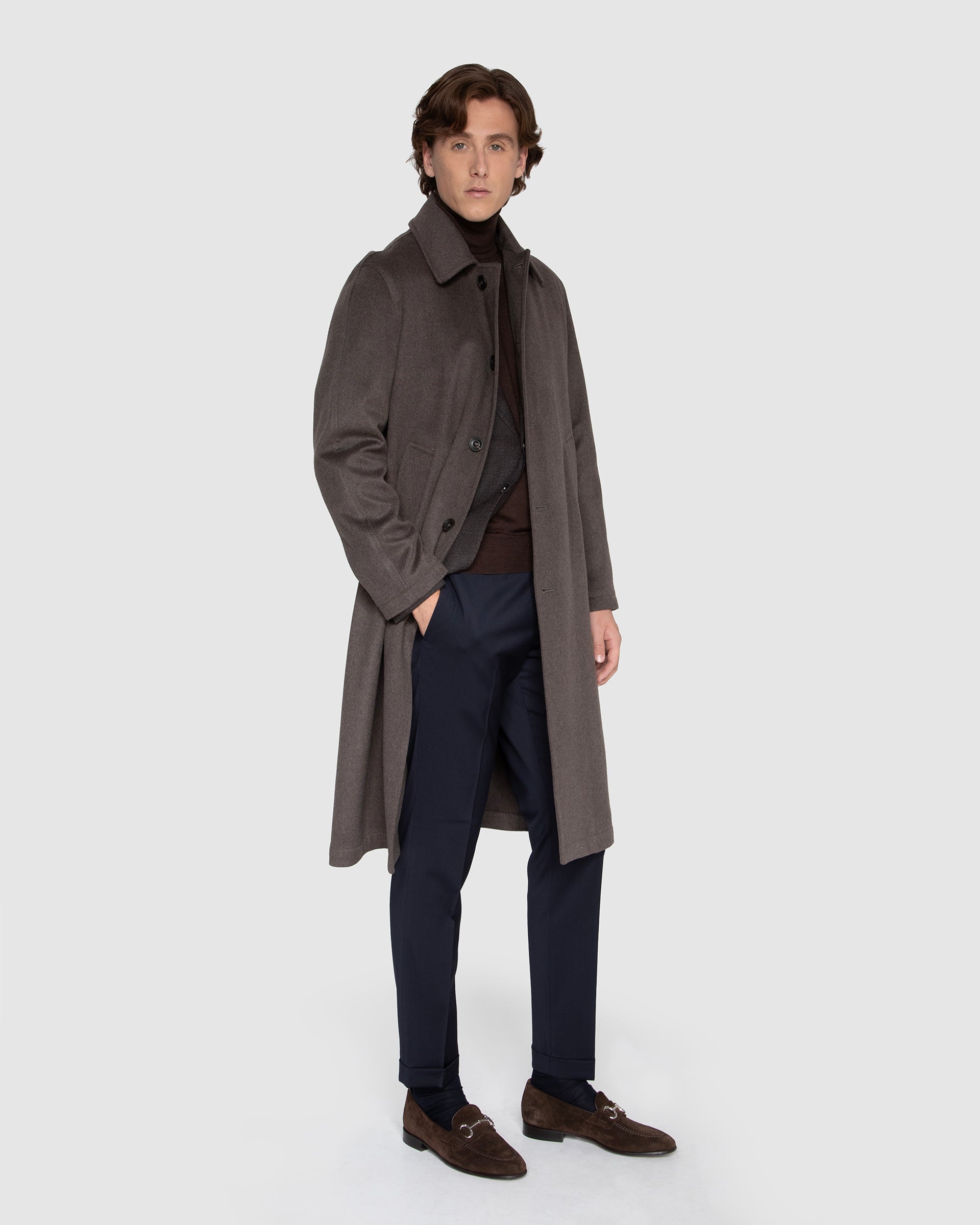 Cappotto Blu in lana e cashmere