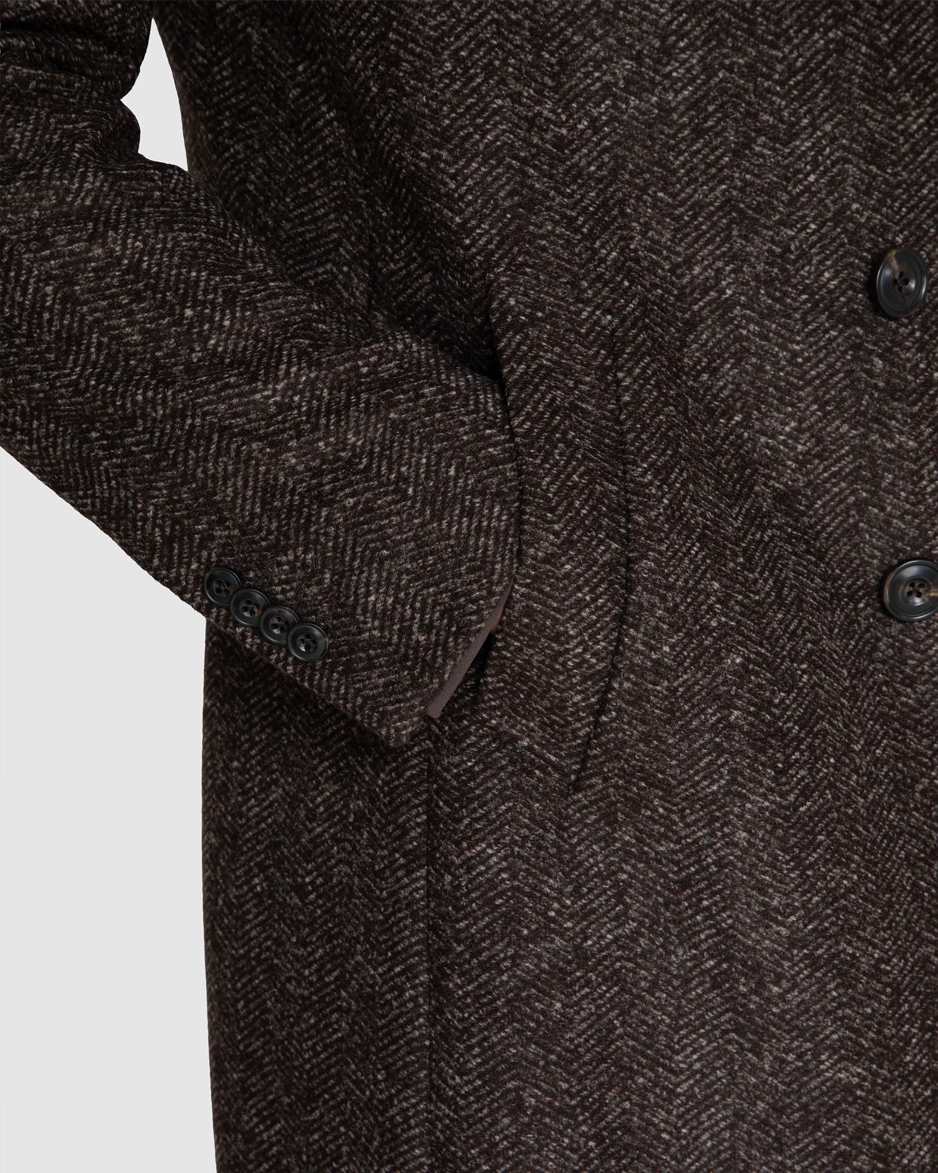 Cappotto in jersey marrone melange