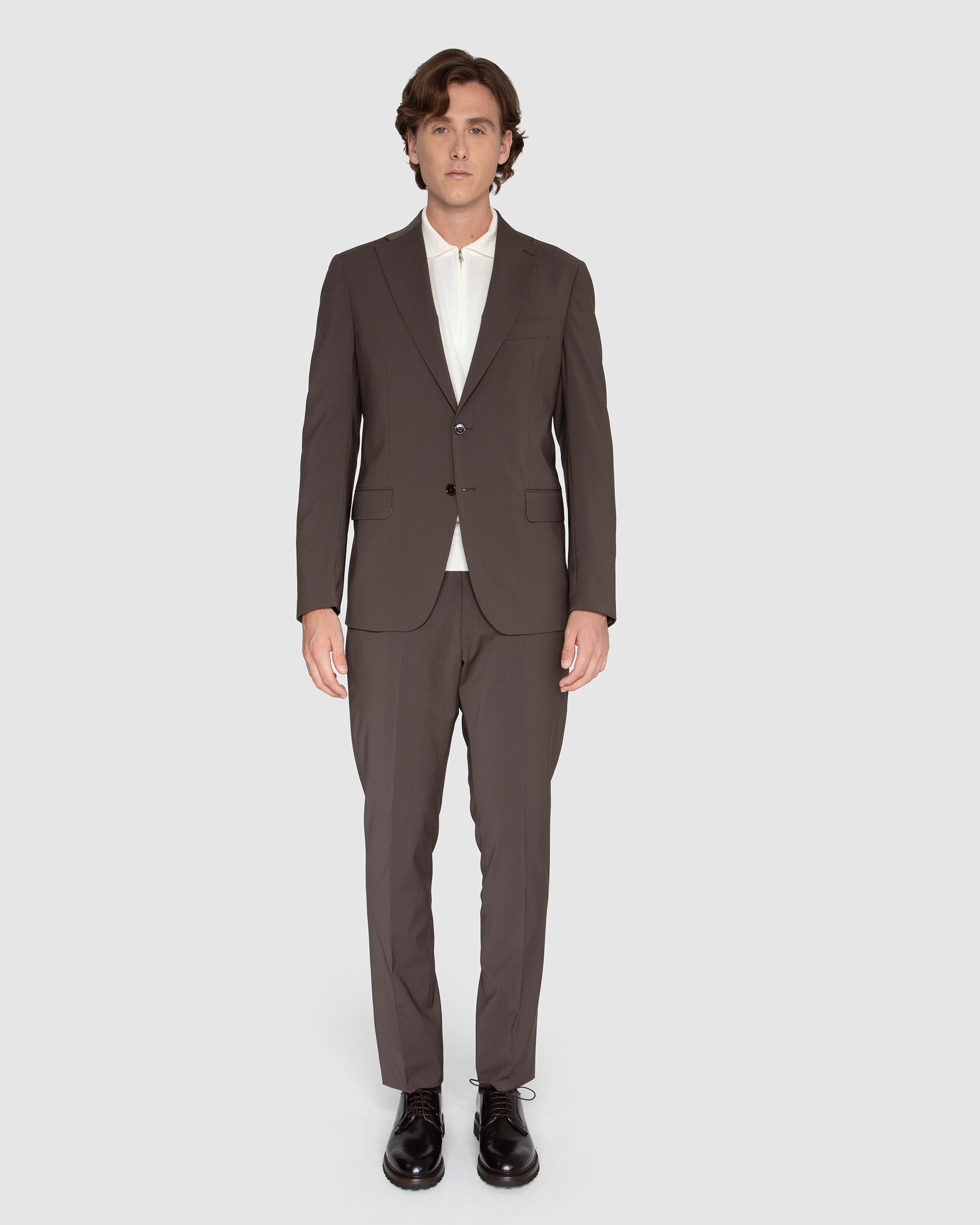 Abito sartoriale Marrone in lana stretch Active Zignone