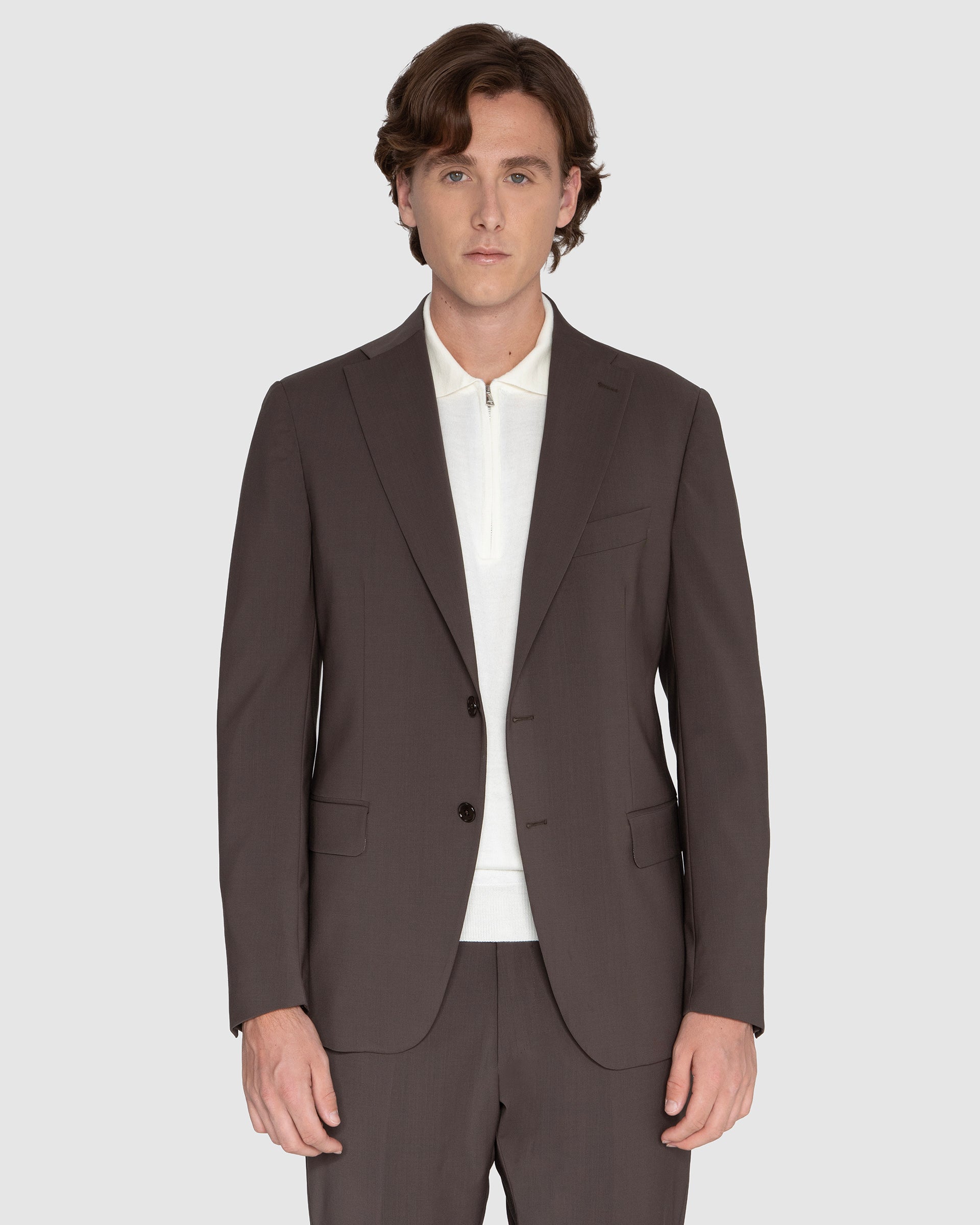 Abito sartoriale Marrone in lana stretch Active Zignone