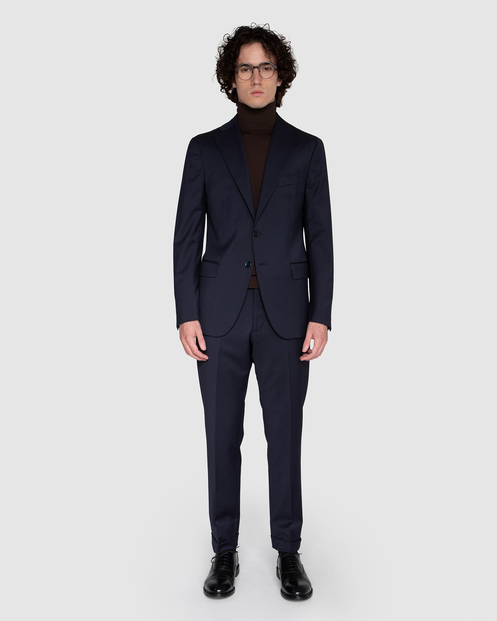 Abito sartoriale Blu Solid in lana stretch Active Zignone