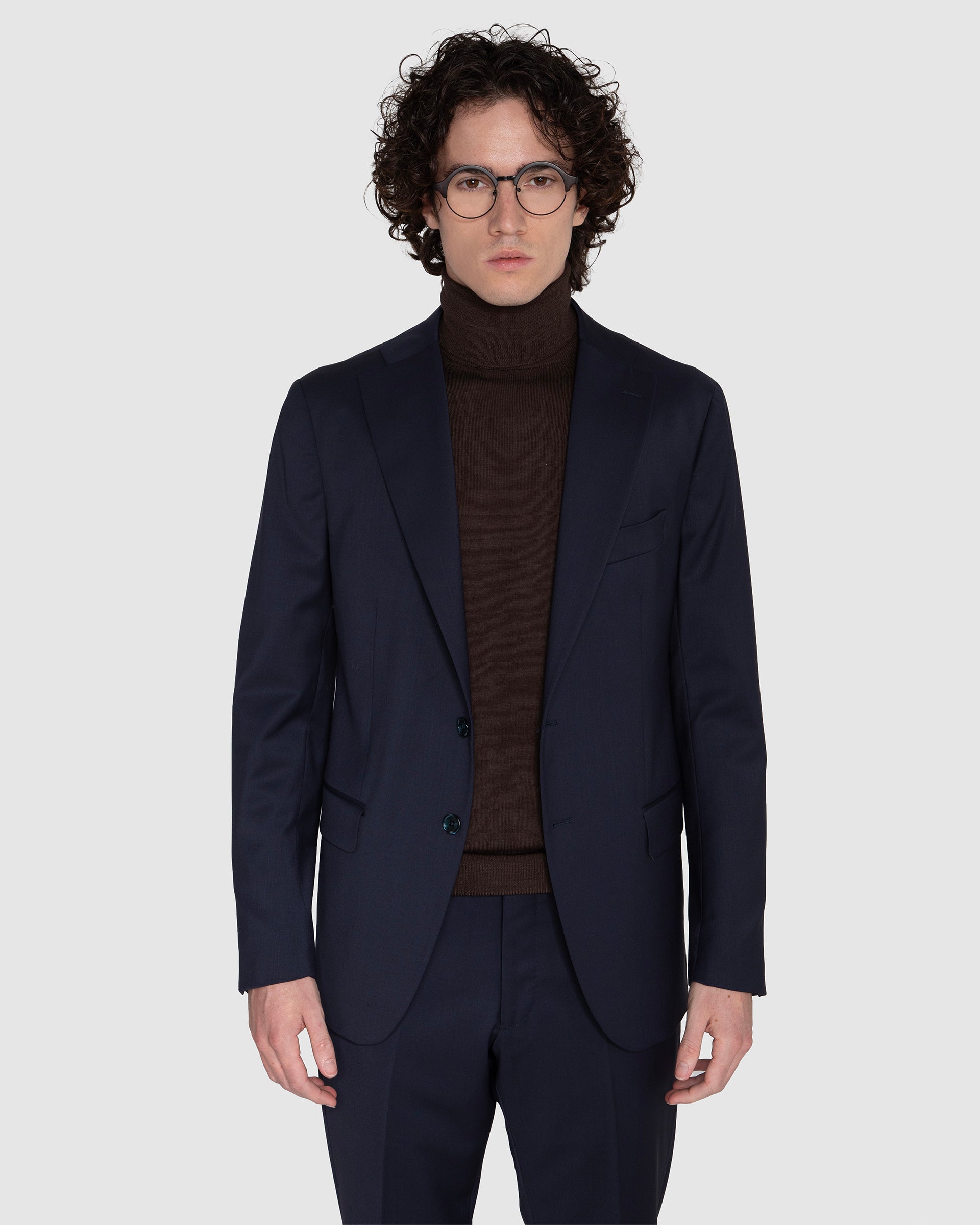 Abito sartoriale Blu Solid in lana stretch Active Zignone