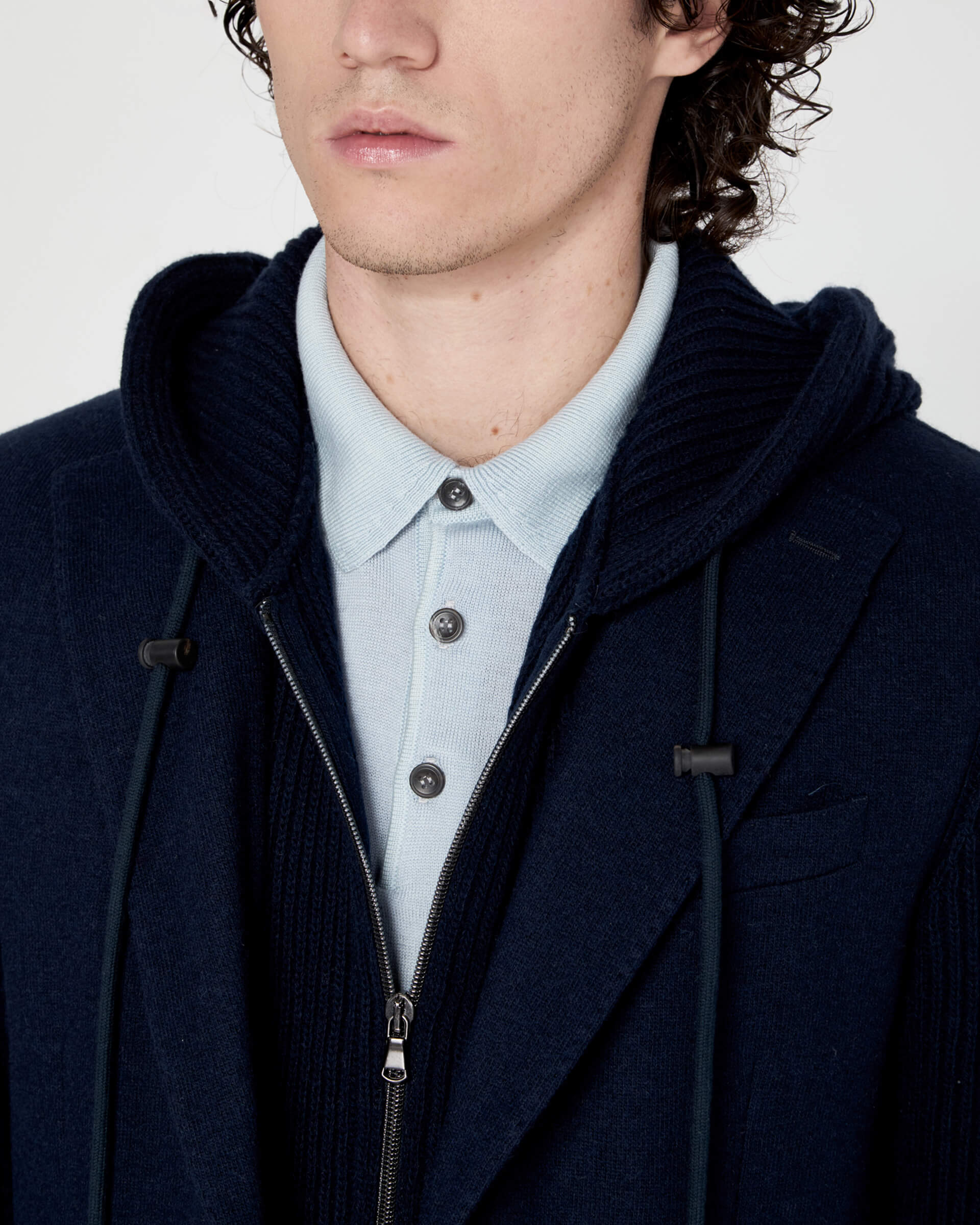 Felpa con cappuccio Blu