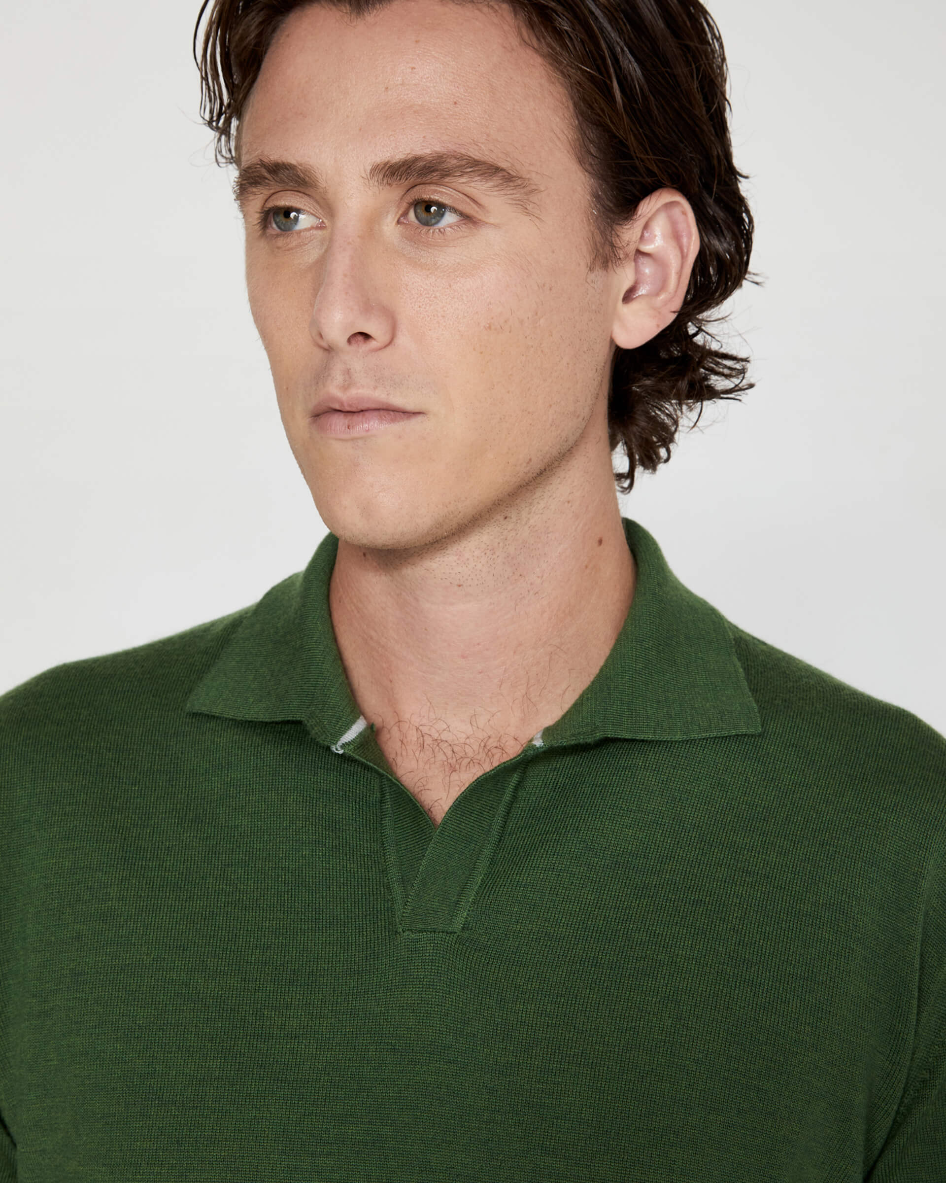 Polo Derby Verde in pura lana Zegna Baruffa
