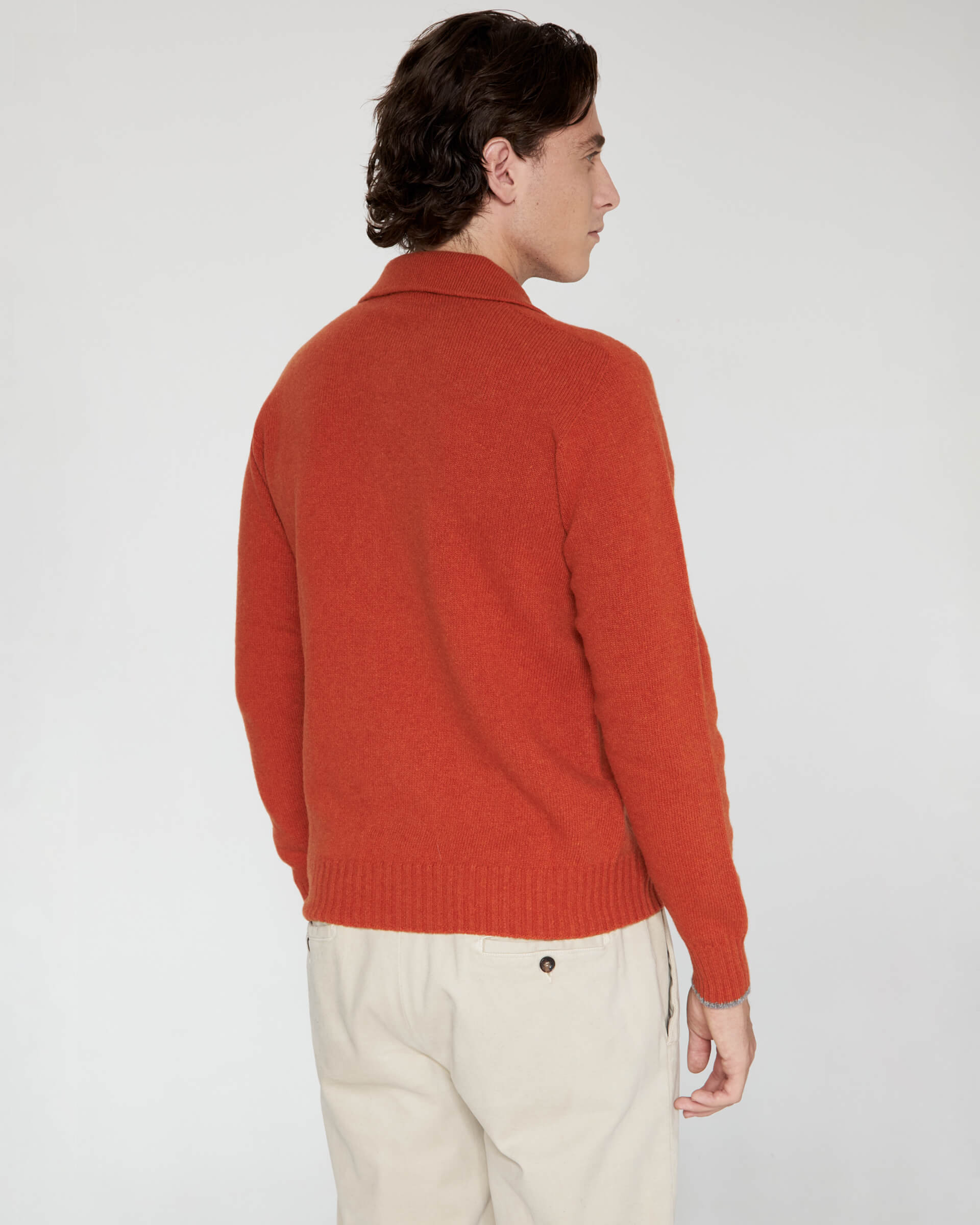 Polo derby Ruggine in pura lana finezza 7